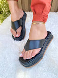 Sandália Flatform - Couro Acolchoado